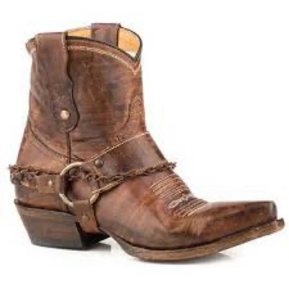 NWT Roper Selah Handcrafted Brown Ankle Boots - Picture 1 of 7